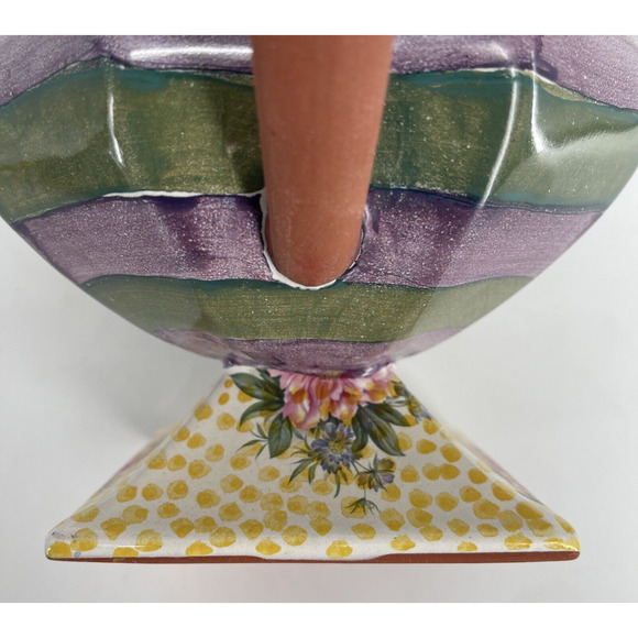 MacKenzie Childs Torquay Coffee Tea Pot Lid Kelp Urchin - Picture 15 of 16